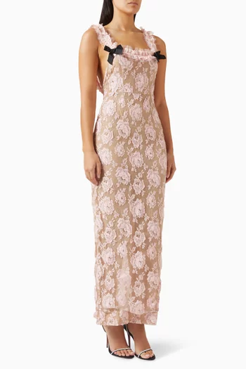 Bow Slip Dress in Lace