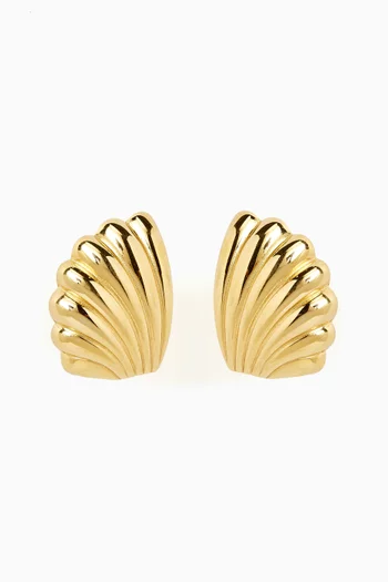 1980s Shell Clip-on Earrings