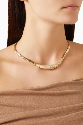 1980s Flat Weave Necklace