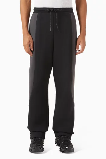Colour-block Open Hem Pants in Fleece