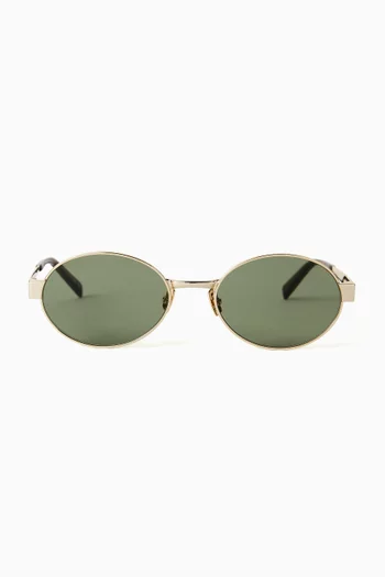 Oval Sunglasses in Metal
