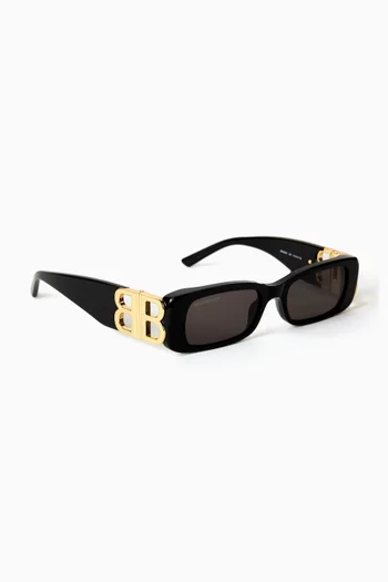Dynasty Rectangle Sunglasses in Acetate