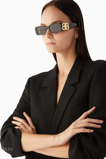 Dynasty Rectangle Sunglasses in Acetate