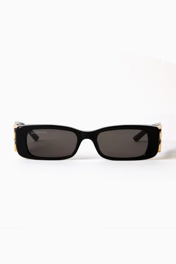 Dynasty Rectangle Sunglasses in Acetate
