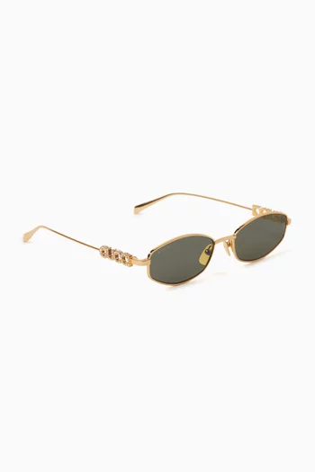 Oval Sunglasses in Metal