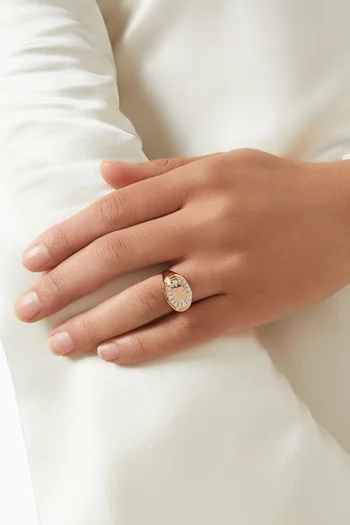 Diamond Cluster Pinky Ring in 18kt Rose Gold