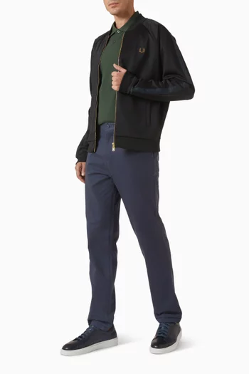 Blackwatch Tartan Taped Track Jacket in Cotton-blend