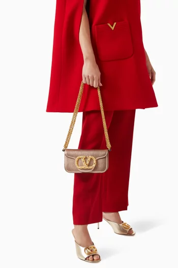 Small Locò Jewel Shoulder Bag in Laminated Calfskin