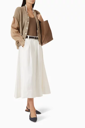 تنورة سارتوريال مطرزة بخرز مونيلي تويل