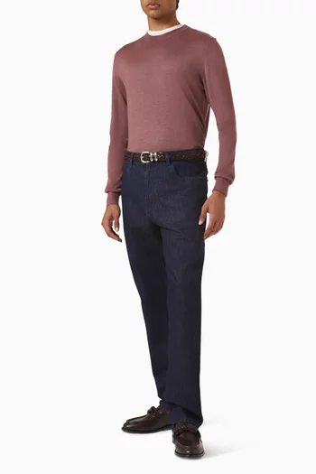 Crewneck Sweater in Silk-cashmere