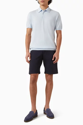 Knitted Polo T-shirt in Cotton