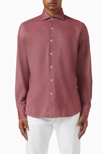 Buttoned Shirt in Brushed-cotton
