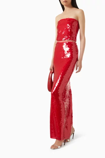 تنورة مريميد مطرزة بالترتر