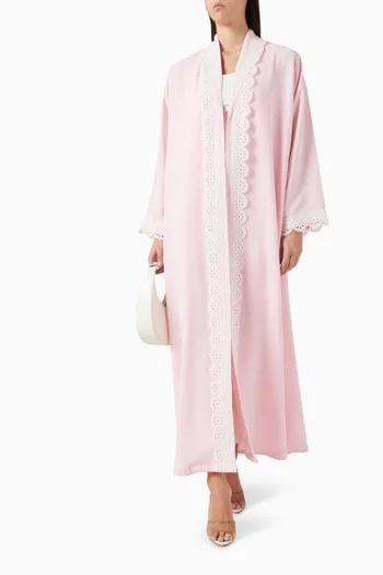 Zainah Cut Abaya in Poly-crepe