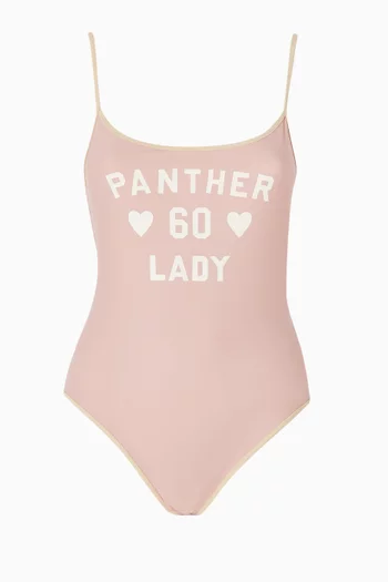 لباس سباحة قطعة واحدة بطبعة ليكرا