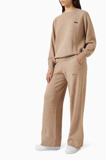 Wide-leg Sweatpants in Cloud Knit