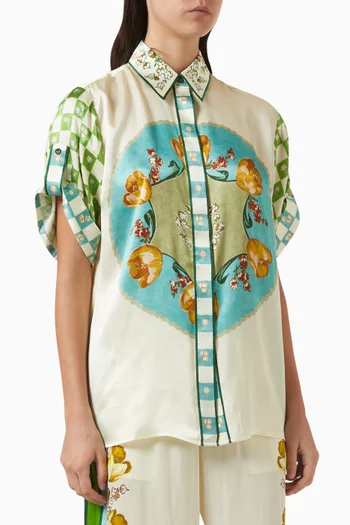 Tina Printed Shirt in Silk
