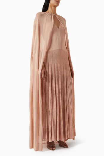 Rare Rose Cape Dress in Viscose Blend