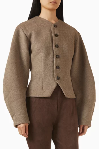 Aya Cinched Jacket in Wool Blend