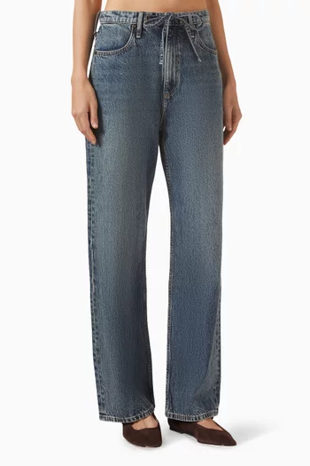 Phoebe Drawstring Jeans in Denim