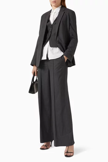 جاكيت جينيفر بتصميم 2 في 1‏ ونقشة مخططة