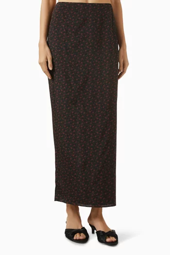 Pelageya Skirt in Mulberry Silk