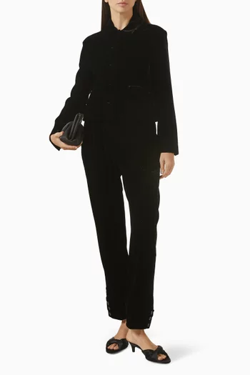 جاكيت بأزرار مخمل