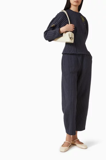 Barrel-leg Pinstripe Sweatpants