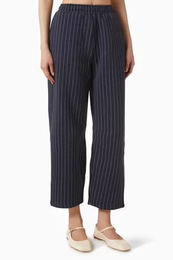 Barrel-leg Pinstripe Sweatpants
