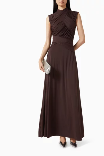 Juniper Hand-draped Gown in Italian Jersey