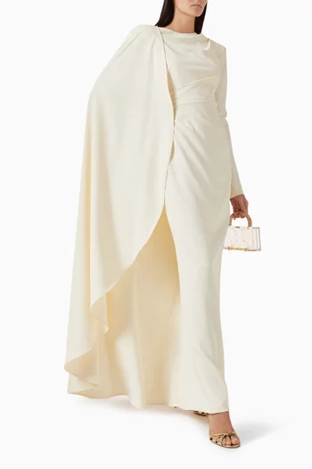 Dion Cape Gown in Twill
