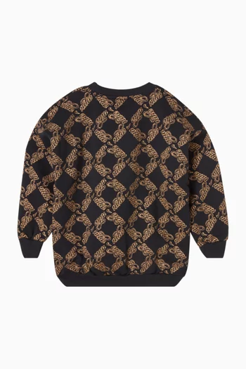 سويت شيرت كلاب واسع صوف