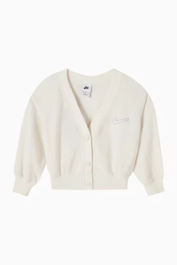 كارديغان بأزرار وشعار الماركة صوف