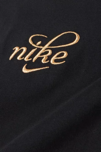 تي شيرت رياضي مطرز بشعار الماركة قطن