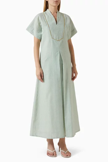 Lila Pinstripe Kaftan