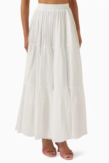 Hannah Maxi Skirt in Linen