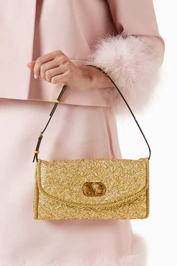 Small Vain Soft Shoulder Bag