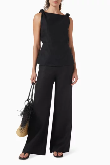 بلوزة فلور كتان