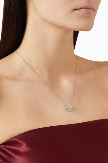 Flower Pendant Necklace in Sterling Silver