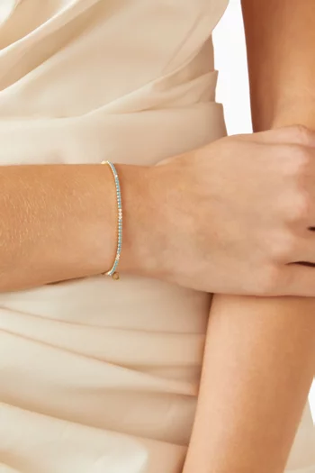 Turquoise Tennis Bracelet in Gold Vermeil