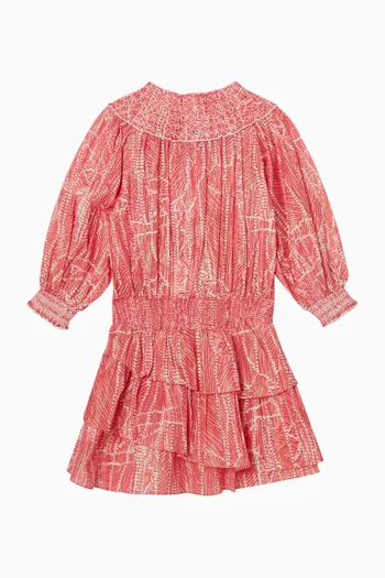 Anna Mini Dress in Cotton Metallic