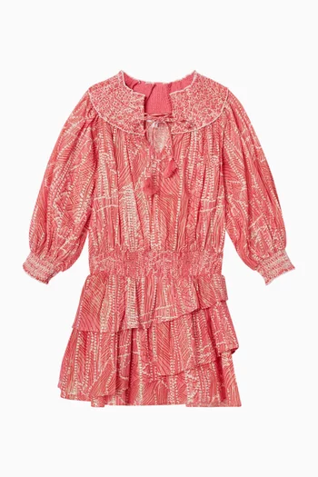 Anna Mini Dress in Cotton Metallic