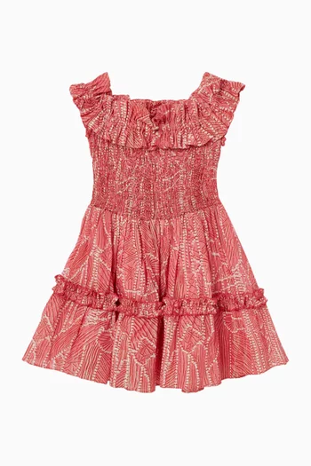 Amber Mini Dress in Cotton Metallic