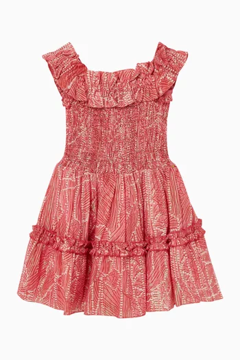 Amber Mini Dress in Cotton Metallic