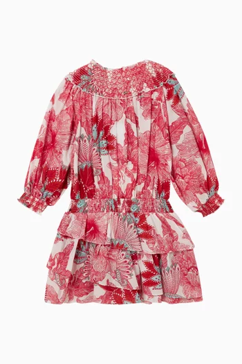 Anna Mini Dress in Cotton Metallic