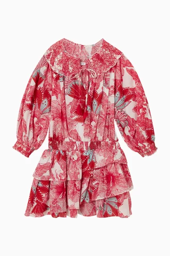 Anna Mini Dress in Cotton Metallic