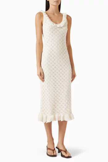 Sabine Mini Dress in Pointelle-knit