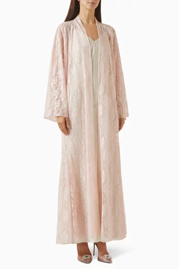 عباية بقصة واسعة دانتيل