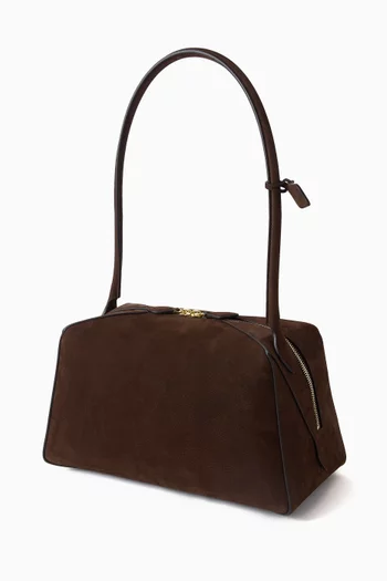 Medium Hip East West Shoulder Bag in Nubuck Leather