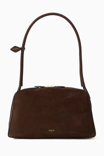 Medium Hip East West Shoulder Bag in Nubuck Leather